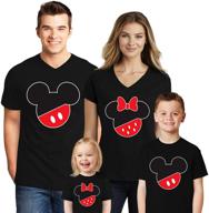 🐭 disney family mickey girls' clothing - v neck t shirts logo