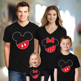 img 2 attached to 🐭 Disney Family Mickey Girls' Clothing - V Neck T Shirts