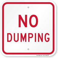 🚫 smartsign aluminum no dumping sign for effective waste management logo