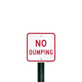img 1 attached to 🚫 SmartSign Aluminum No Dumping Sign for Effective Waste Management