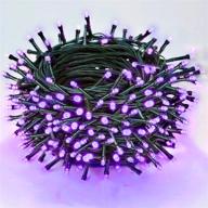 🎄 vibrant purple super-long 134ft 360 led christmas lights: waterproof, 8 lighting modes for outdoor christmas decorations, garden, patio, tree - plug in string lights logo