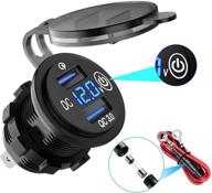 lidivi [upgraded version] dual usb car charger with quick charge 3.0, waterproof 36w 12v usb outlet - fast charging, voltmeter & switch for car, boat, marine, atv, truck, and more logo