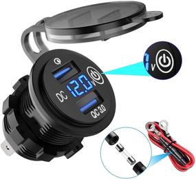 img 4 attached to LiDiVi [Upgraded Version] Dual USB Car Charger with Quick Charge 3.0, Waterproof 36W 12V USB Outlet - Fast Charging, Voltmeter & Switch for Car, Boat, Marine, ATV, Truck, and More