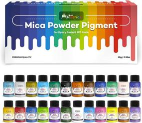 img 4 attached to 🎨 Mica Powder Resin Dye Colorant - 24 Vibrant Colors for Epoxy Resin, Candle Making, Soap, Lip Gloss, Bath Bombs & More