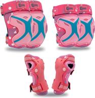 🛡️ dnmq kids protective gear set: elbow pads, knee pads & wrist guards for multiple sports, ages 3-12 logo