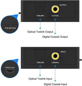 img 3 attached to 🔊 Порттa 2-портовый цифровой аудио-конвертер-адаптер: Расширенное аудио-соединение для HD телевизора, DVD, Blu-ray плеера, усилителя, колонок и саундбара - SPDIF Тослинк в коаксиальный Тослинк или Коаксиал в Коаксиальный Оптический Тослинк