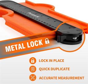 img 3 attached to 🔑 Copy Angles & Shapes Effortlessly: Lockable Contour Gauge Pack - 10&#34; and 5&#34; Profile Duplicators - Ideal Men's Christmas Gifts!