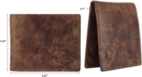 img 1 attached to 👜 Brown Leather BiFold Wallet Window - Men's Accessories in Wallets, Card Cases & Money Organizers