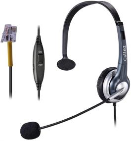 img 4 attached to Callez C300Y1 Corded Telephone Headset Mono: Noise Cancelling Mic for Yealink, Avaya, Grandstream, Panasonic, Snom, Cisco IP Phones