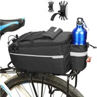 🚴 zimfanqi 10l bicycle rack rear carrier bag: water resistant bike trunk bag with silicone phone holder - ideal for cycling luggage and secure bike cargo storage logo