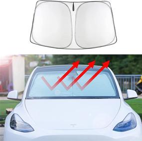 img 4 attached to Carwiner Windshield Sunshade Protection Accessories