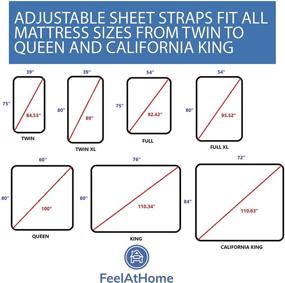 img 1 attached to Keep Your Bed Sheets Neat and Tidy with FeelAtHome Bed Sheet Holder Straps - The Ultimate Solution for Securing Fitted or Flat Bedsheets on Twin Queen King Mattresses