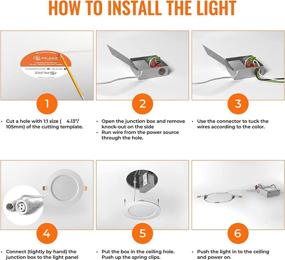 img 1 attached to 🔆 Sunlake 12 Pack Recessed Lighting LED 4 inch, Ceiling Lights 5 in 1, Ultra Thin 5CCT Dimmable 2700K/3000K/3500K/4000K/5000K Selectable, 10W=65W, Downlight with Junction Box, UL Energy Star - Enhanced SEO