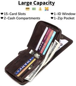 img 2 attached to 👛 Genuine Leather Pocket Wallet for Men - Ultimate Wallet