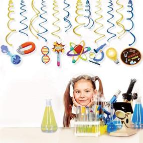 img 1 attached to 🧪 Kristin Paradise 30Ct Science Hanging Swirl Decorations | Mad Scientist Party Supplies | Chemistry Laboratory Birthday Theme Favors | Lab School Classroom Kids Paper Decor
