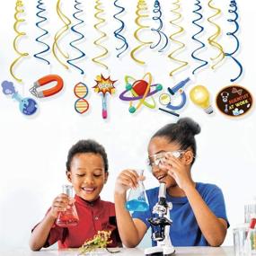 img 2 attached to 🧪 Kristin Paradise 30Ct Science Hanging Swirl Decorations | Mad Scientist Party Supplies | Chemistry Laboratory Birthday Theme Favors | Lab School Classroom Kids Paper Decor