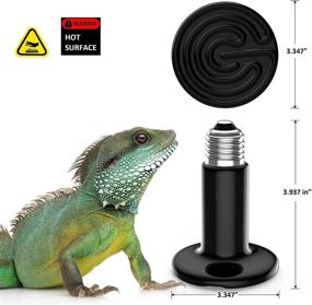 img 3 attached to Ceramic Emitter Makmzoon Reptile Chameleon Reptiles & Amphibians for Terrarium Heat Lamps & Mats