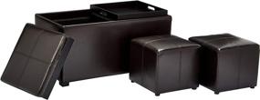 img 3 attached to First Hill Faux Leather Storage Ottomans