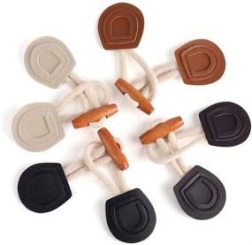 img 1 attached to 🧥 Set of 4 Brown Sew-On Toggle Buttons with Wooden Horn for DIY Sewing Accessories - Perfect for Coat Jackets and Shawls