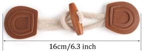 img 3 attached to 🧥 Set of 4 Brown Sew-On Toggle Buttons with Wooden Horn for DIY Sewing Accessories - Perfect for Coat Jackets and Shawls