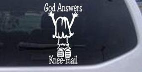 img 3 attached to Answers Knee Mail Christian Decal Sticker