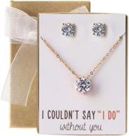 💎 glittering brilliance: a+o bridesmaid cubic zirconia earring and necklace gift set logo