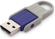 флэш-накопитель verbatim violet usb - 32 гб памяти, дизайн сохраняй и переворачивай, размеры 0,3 х 0,8 х 2,2 дюйма. логотип