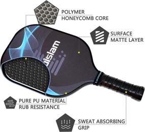 img 2 attached to Louislam Graphite Pickleball Paddle Set - Lightweight Racket with Pickleball Balls: 2-Pack Honeycomb Composite Core