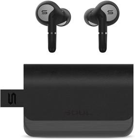 img 4 attached to 🎧 Soul SYNC PRO - Премиум беспроводные наушники, Bluetooth внутриканальные наушники со встроенными двойными микрофонами - (Джет-черный)