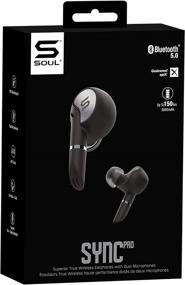 img 1 attached to 🎧 Soul SYNC PRO - Премиум беспроводные наушники, Bluetooth внутриканальные наушники со встроенными двойными микрофонами - (Джет-черный)