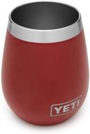 🍷 brick red yeti rambler 10 oz wine tumbler - vacuum insulated stainless steel логотип