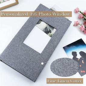 img 1 attached to 📷 Large Capacity Vienrose 4x6 Photo Album for 300 Photos - Linen Cover with Black Pages - Perfect Picture Album for Valentine Wedding Christmas Birthday