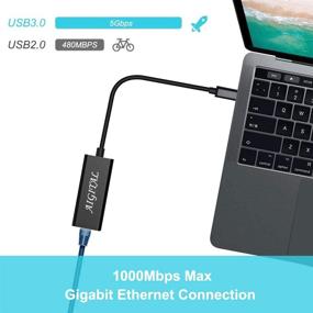 img 3 attached to USB C to Ethernet Adapter, USB C Thunderbolt 3/Type-C to RJ45 Gigabit Network Adapter for MacBook Pro, MacBook Air, iPad Pro, Galaxy S9/S8 & More - Portable and Compatible with MacBook Pro 2020/2019/2018