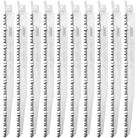 img 4 attached to 🔪 10-Piece 9-Inch Reciprocating Saw Blade Set for Wood Pruning Cutting, 5-TPI Big Teeth Carbon Steel Metal Sabre Saw Blades, Wood Pruning Saw Replacement for Dewalt Bosch Black & Decker Makita