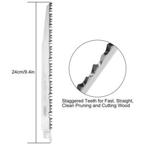 img 3 attached to 🔪 10-Piece 9-Inch Reciprocating Saw Blade Set for Wood Pruning Cutting, 5-TPI Big Teeth Carbon Steel Metal Sabre Saw Blades, Wood Pruning Saw Replacement for Dewalt Bosch Black & Decker Makita