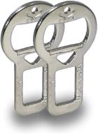 🍺 tikit bottle opener: keychain attachment for easy beer opening (2-pack, chrome) logo