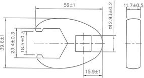 img 1 attached to Гаечный ключ BGS Crowfoot, дюймы, 1757 23