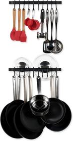 img 2 attached to 👨 Maximize Kitchen Space with Wallniture Casto 17" Gourmet Kitchen Rail: Hang Utensils and Cookware Effortlessly - Set of 2