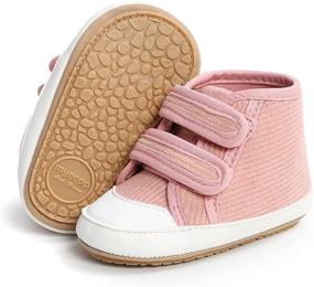 img 4 attached to 👟 COSANKIM High Top Toddler Prewalker Boys' Sneakers