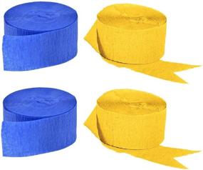 img 1 attached to Rolls Blue Yellow Crepe Paper