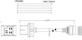 img 1 attached to MOTOKU 6-контактный P OBD1 к OBD2 адаптерный кабель для Jeep и Dodge - Сканер кодов, заменяющий устройство.