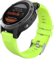 🌿 moko зеленый силиконовый ремешок 22 мм для garmin fenix 6/6 pro/fenix 5/5 plus/forerunner 935/945/aproach s60/s62/quatix 6/marq smart watch - мягкая замена ремешка логотип