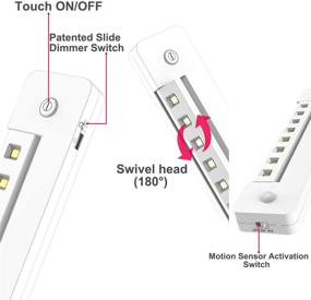 img 2 attached to BIGLIGHT LED Counter Lights Battery Operated, Wireless Closet Light, Motion Sensor Under Cabinet Lighting, Stick-on Light for Shelf Kitchen Sink Pantry Shed Shower Hall Bathroom, 10 Inch, 130 Lumens - Enhanced SEO