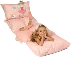 img 4 attached to 👑 Youngeyee Soft Kids Floor Lounger Pillows Teen Children's Large Pillow Cover - Toddler Camping Accessories, Comfortable Cozy Comfort Comfy (Pink Princess)