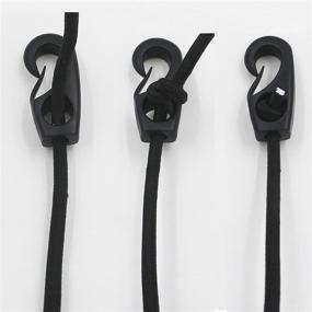 img 1 attached to 🛶 8-Foot Black YYST Sit-In Kayak Bungee Rigging Kit - Complete with Screws, Rivets, and Accessories