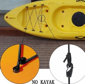 img 2 attached to 🛶 8-Foot Black YYST Sit-In Kayak Bungee Rigging Kit - Complete with Screws, Rivets, and Accessories