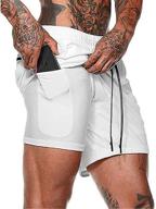 🏃 versatile hanerdun men's 2 in 1 athletic shorts: ideal for workouts, running, and sports activities with convenient pocket logo