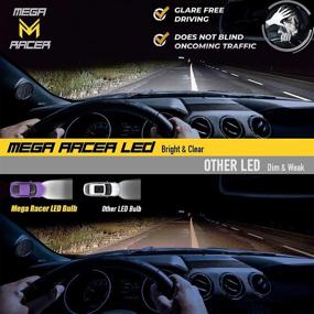 img 3 attached to 💡 Беспроводные LED-лампы для фар - Mega Racer 9005/HB3/H10/9145, 6500K Дневной белый свет, 50W 12000 люмен, чип ZES CSP, 360° покрытие, водонепроницаемость IP68, 1 пара