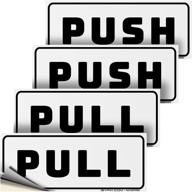 push pull door horizontal stickers logo