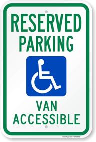 img 4 attached to Reserved Parking Accessible Handicap SmartSign